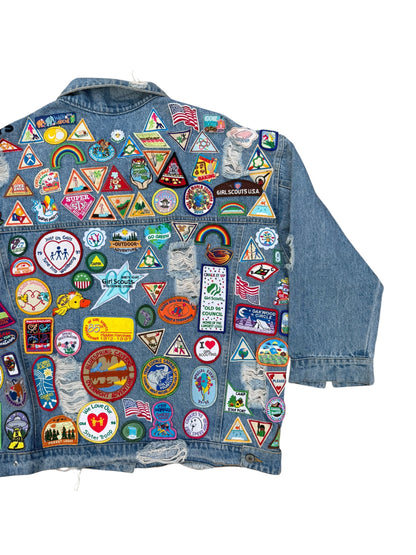 Upcycled patches Denim Jacket