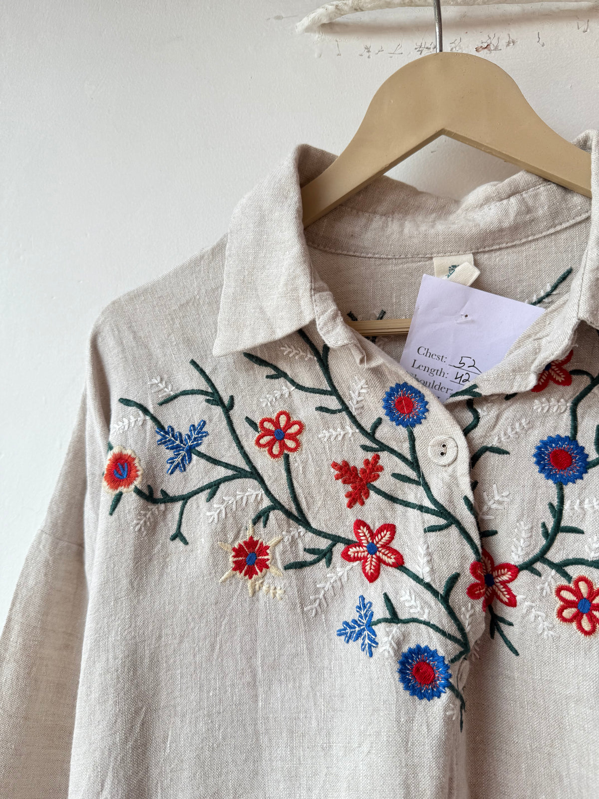 Linen Long vintage Jacket