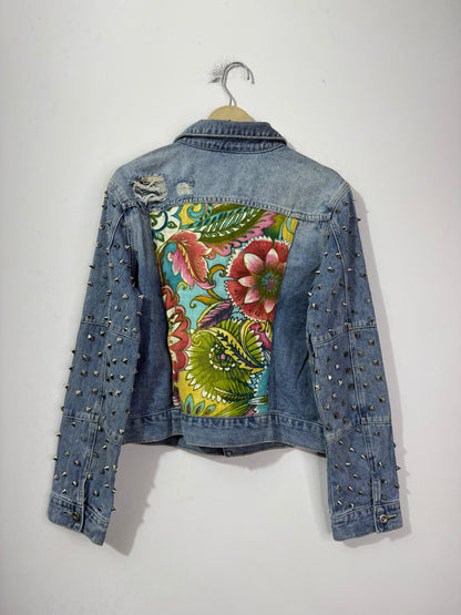 Customised tapestry patch Denim Jacket