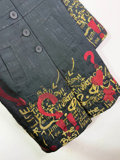 Embossed Embroidered Vintage Jacket