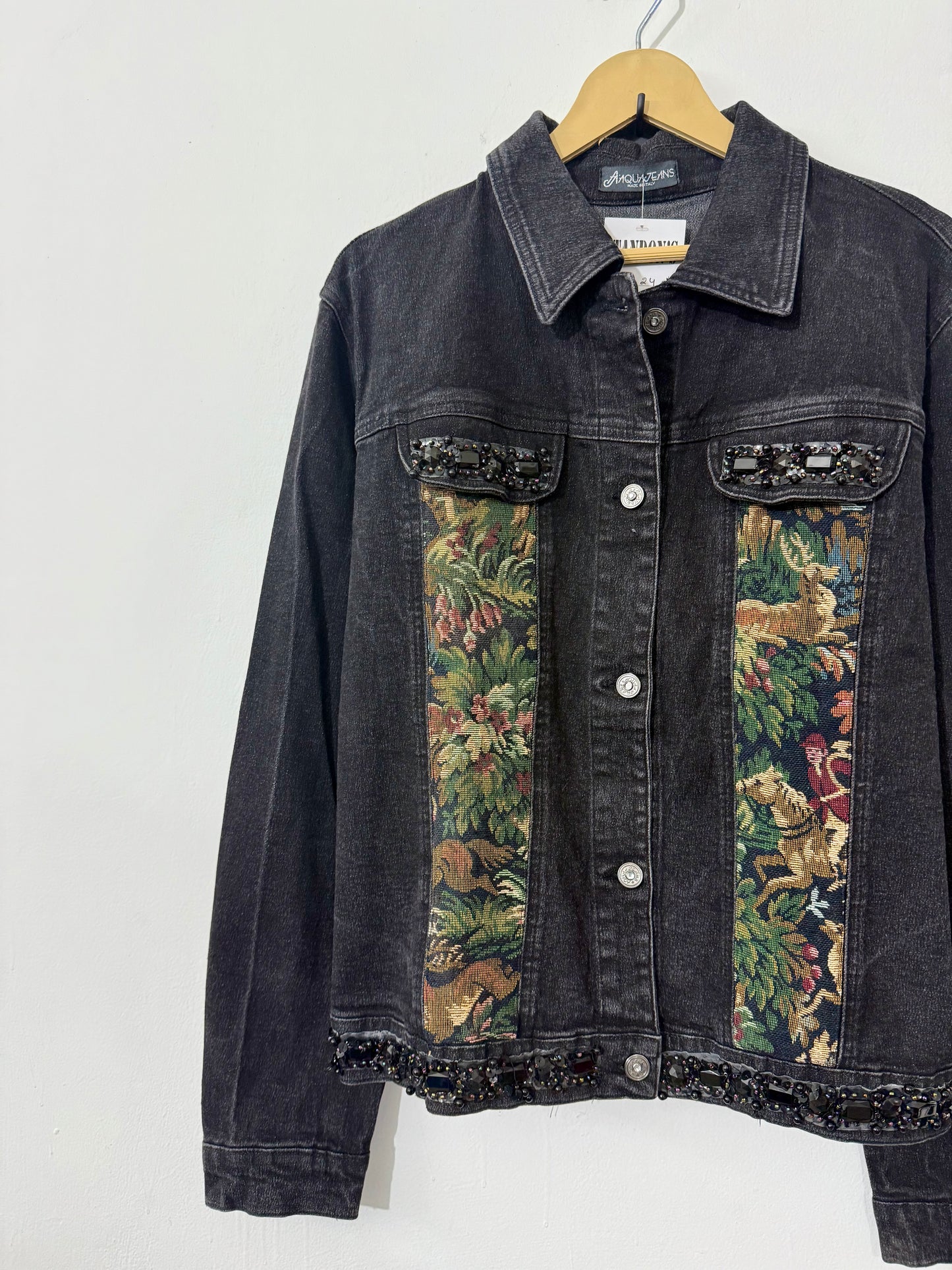 Aqua Jeans Customised Tapestry patch Denim Jacket