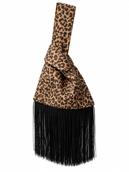 HANDMADE LEOPARD CHINESE KNOT BAG