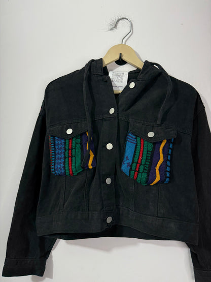 Customised Woollen patch Denim Jacket