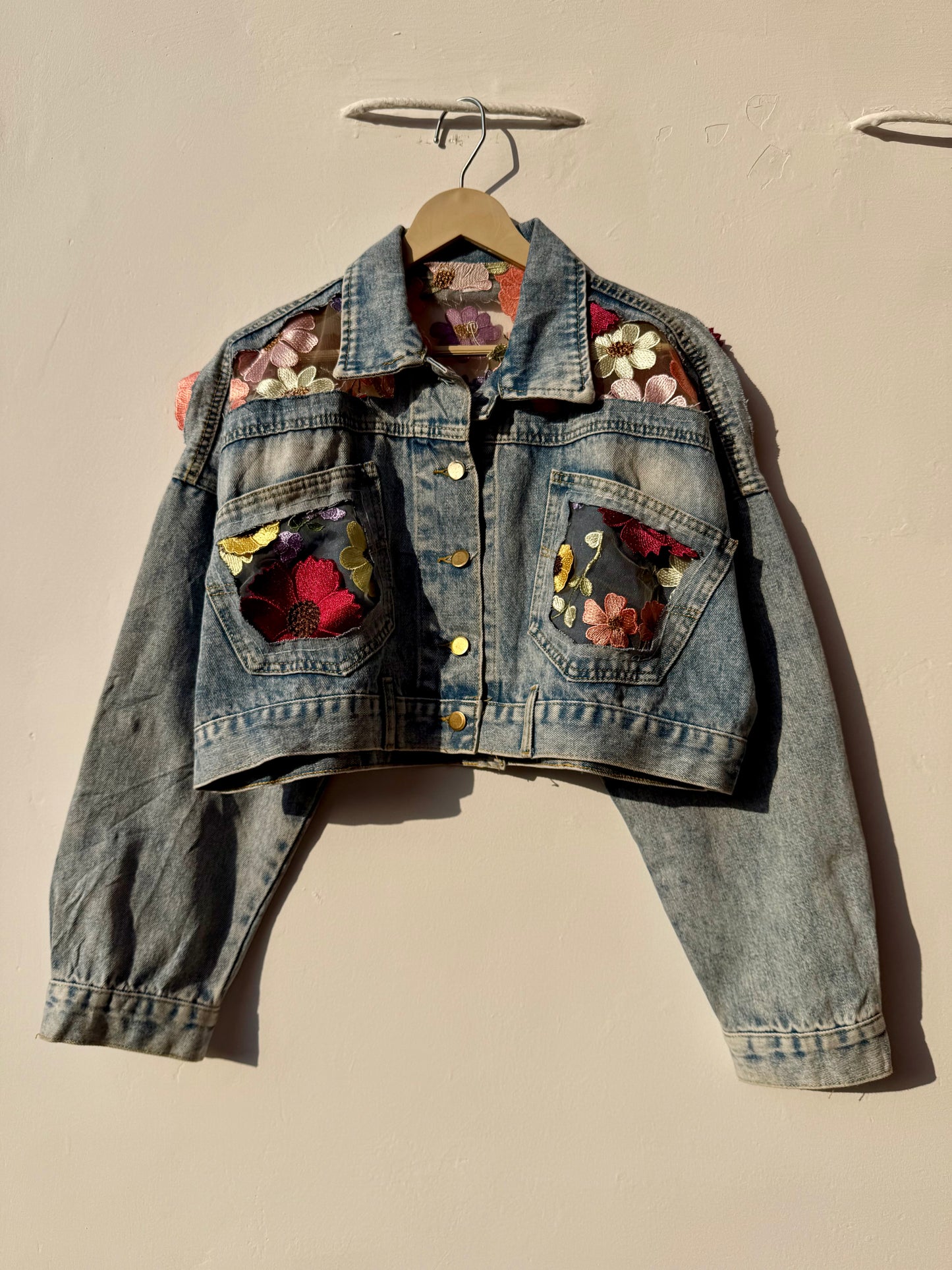 Cutwork patch Denim Jacket