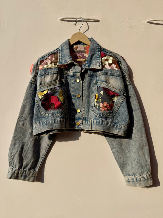 Cutwork patch Denim Jacket