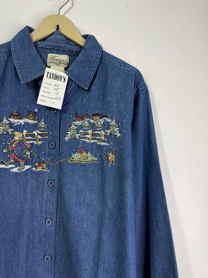Tradition Embroidered Denim Shirt