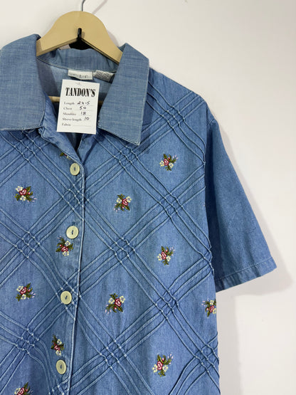 C.L.C Embroidered Denim Shirt