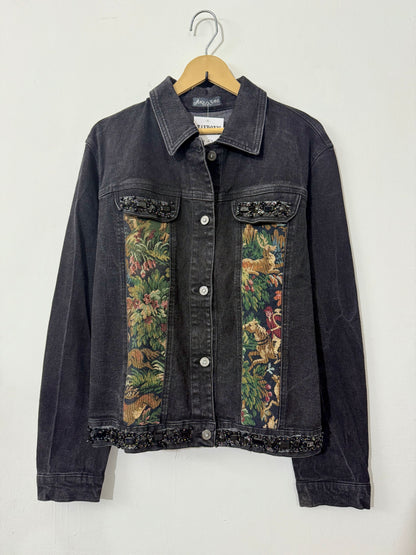 Aqua Jeans Customised Tapestry patch Denim Jacket