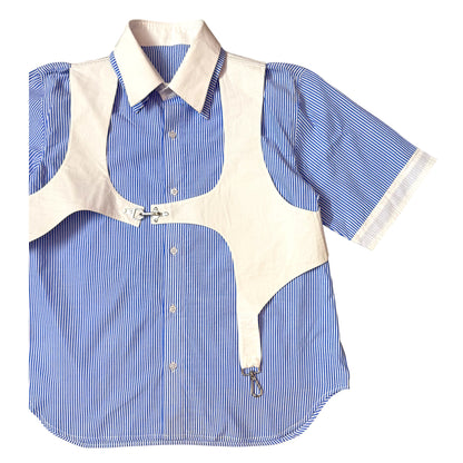 Blue Cotton vest 100% Cotton Shirt