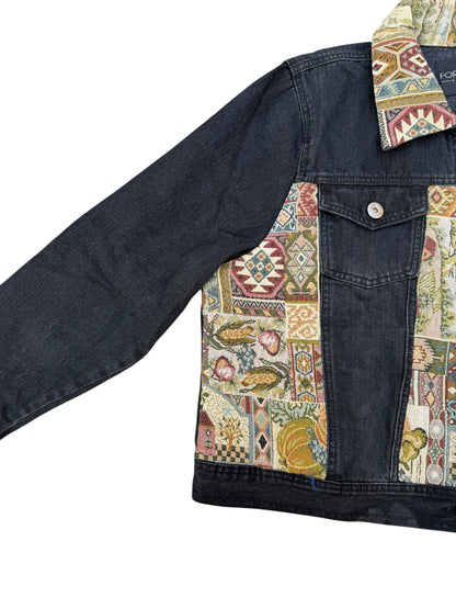 Upcycled Tapestry Denim Jacket