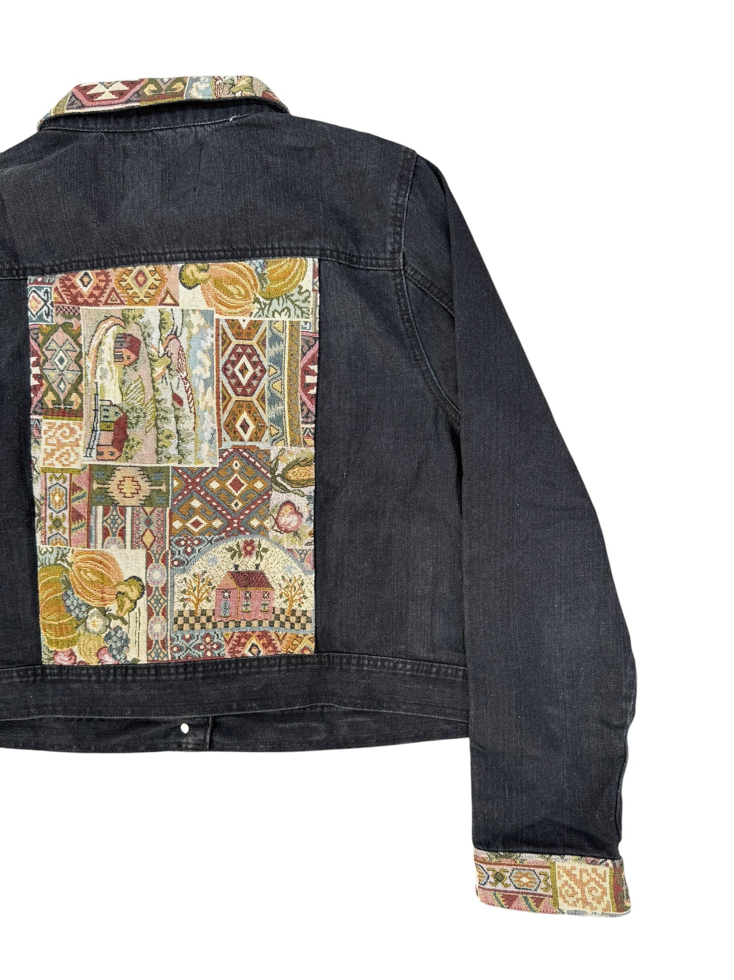 Upcycled Tapestry Denim Jacket