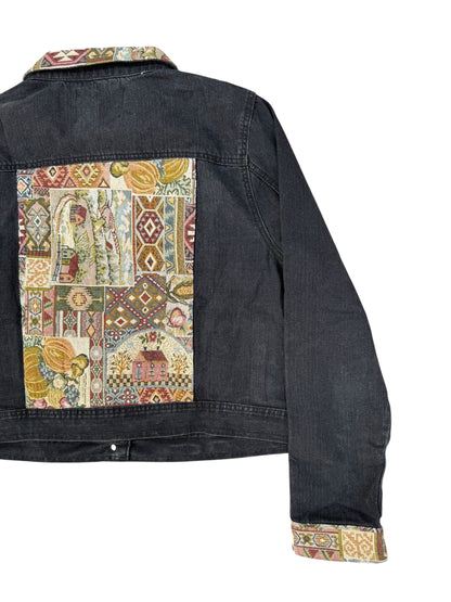 Upcycled Tapestry Denim Jacket