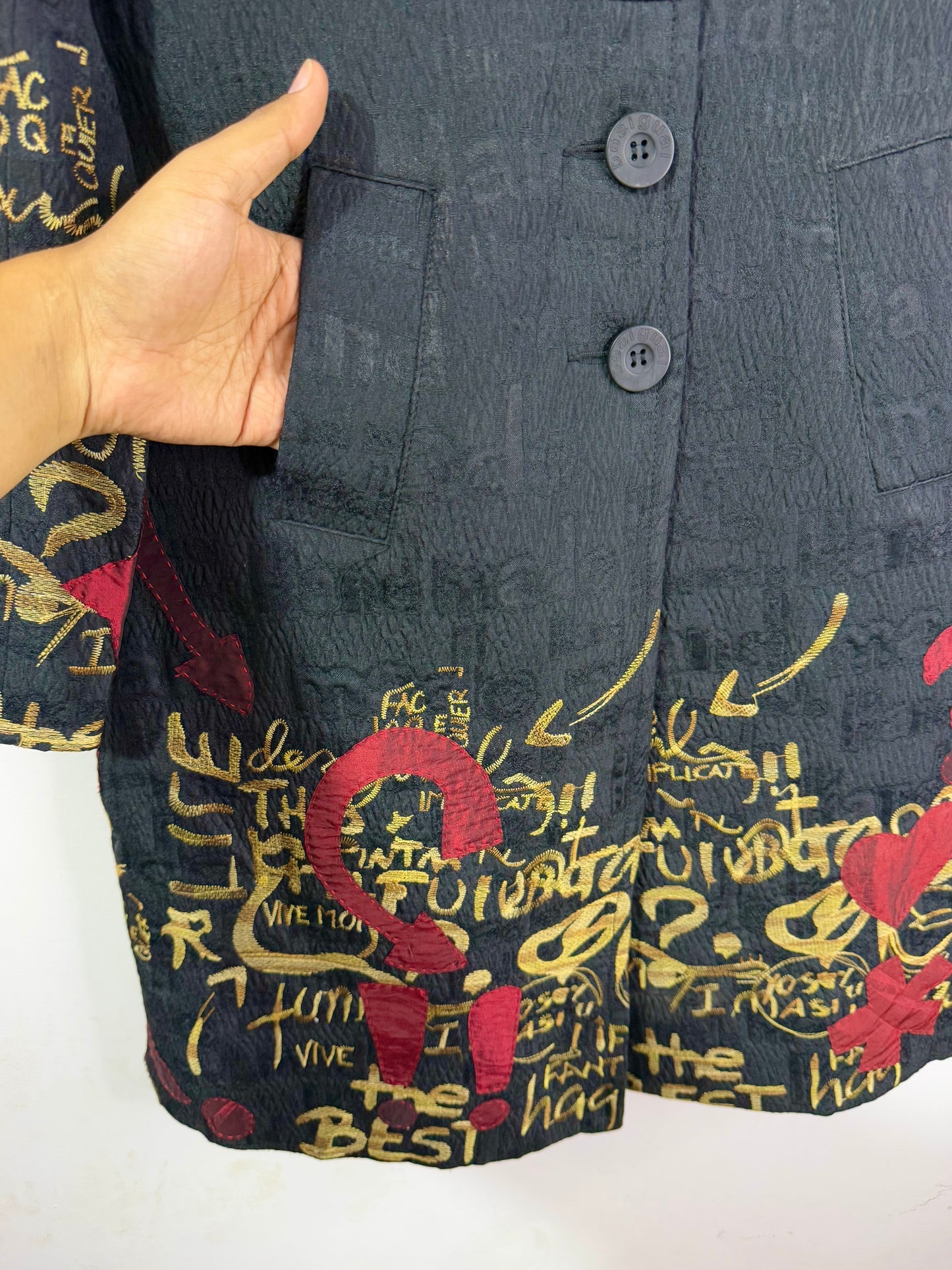 Embossed Embroidered Vintage Jacket