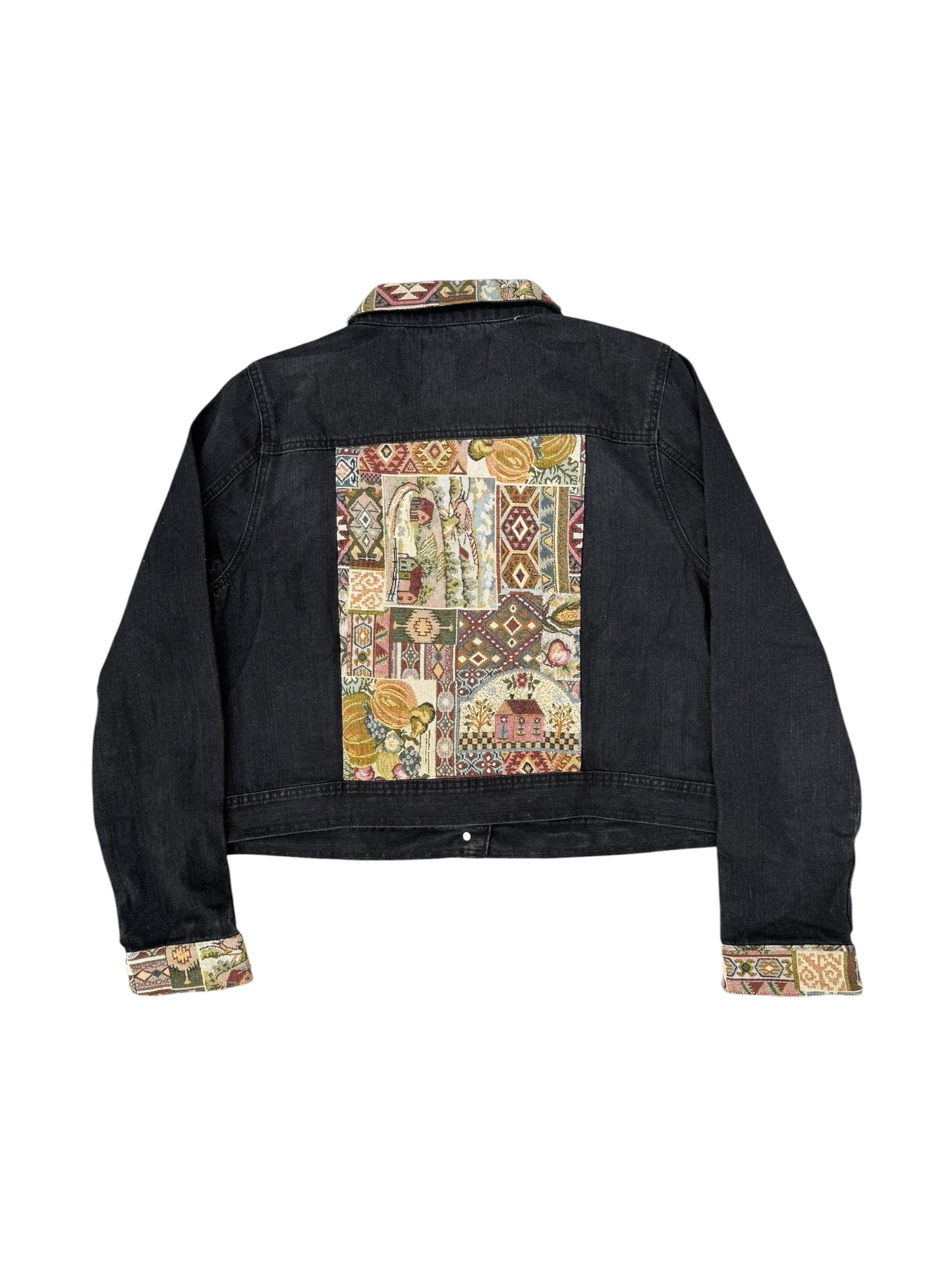 Upcycled Tapestry Denim Jacket