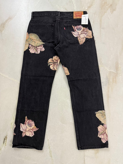 Levis Strauss & Co. tapestry patch handmade Jeans