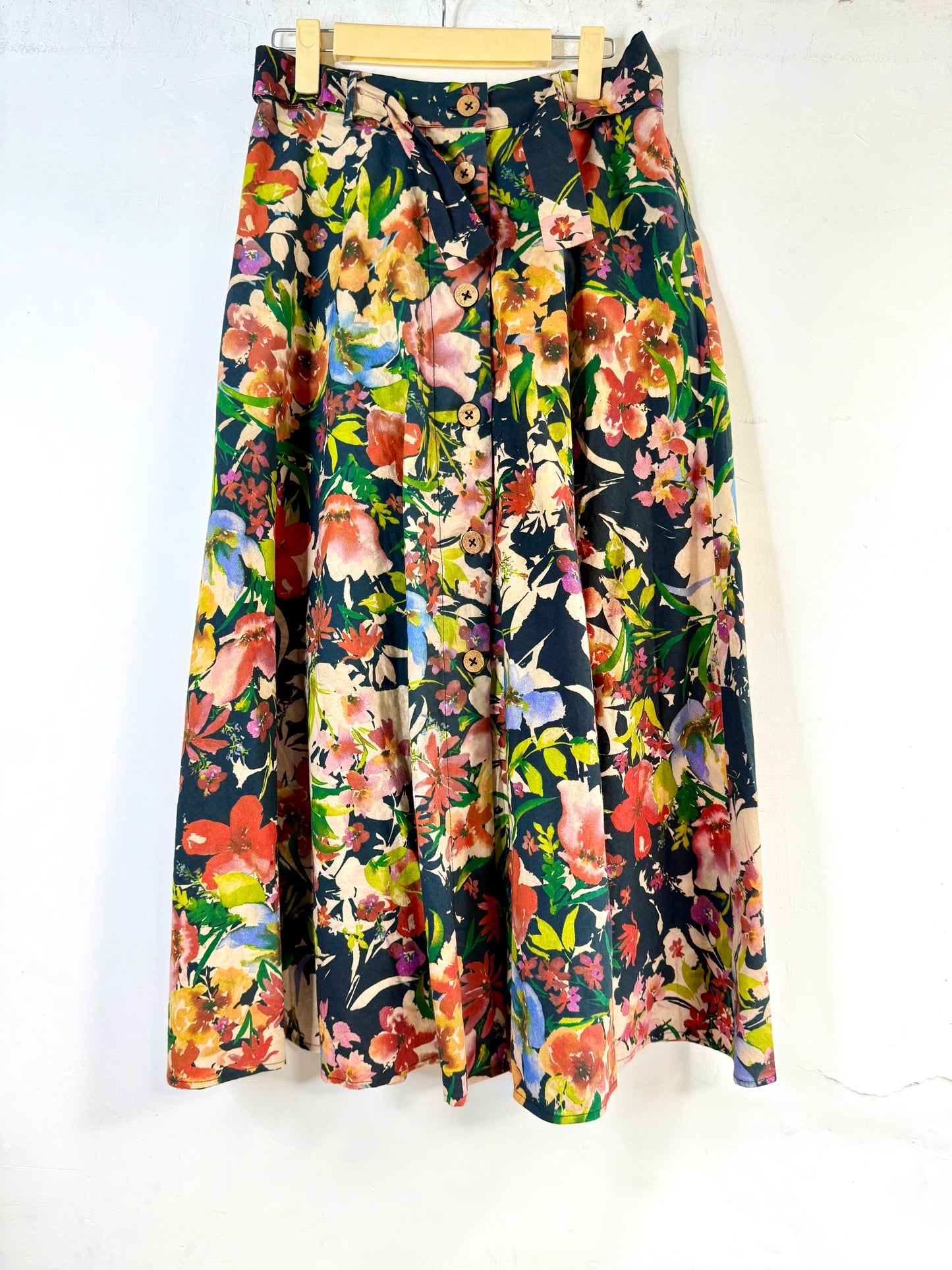 Floral flared skirt
