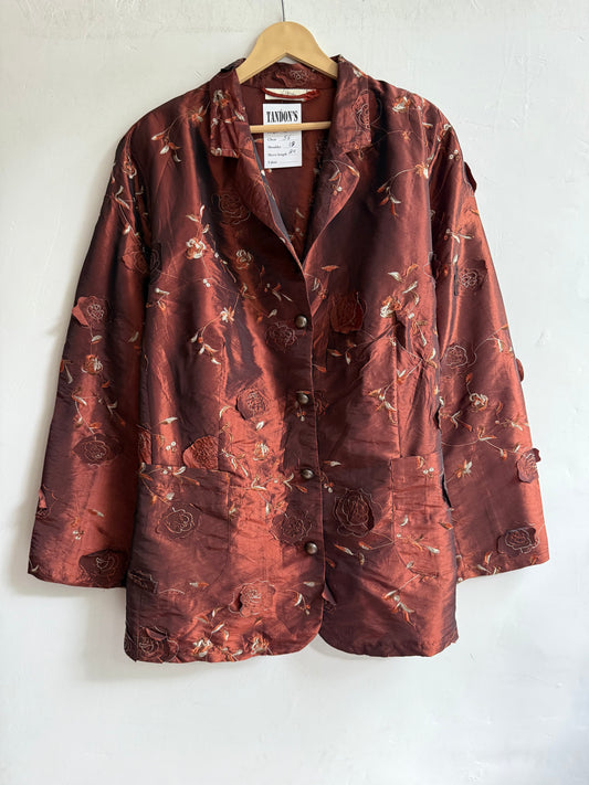 Ligra Silk Embroidered Jacket