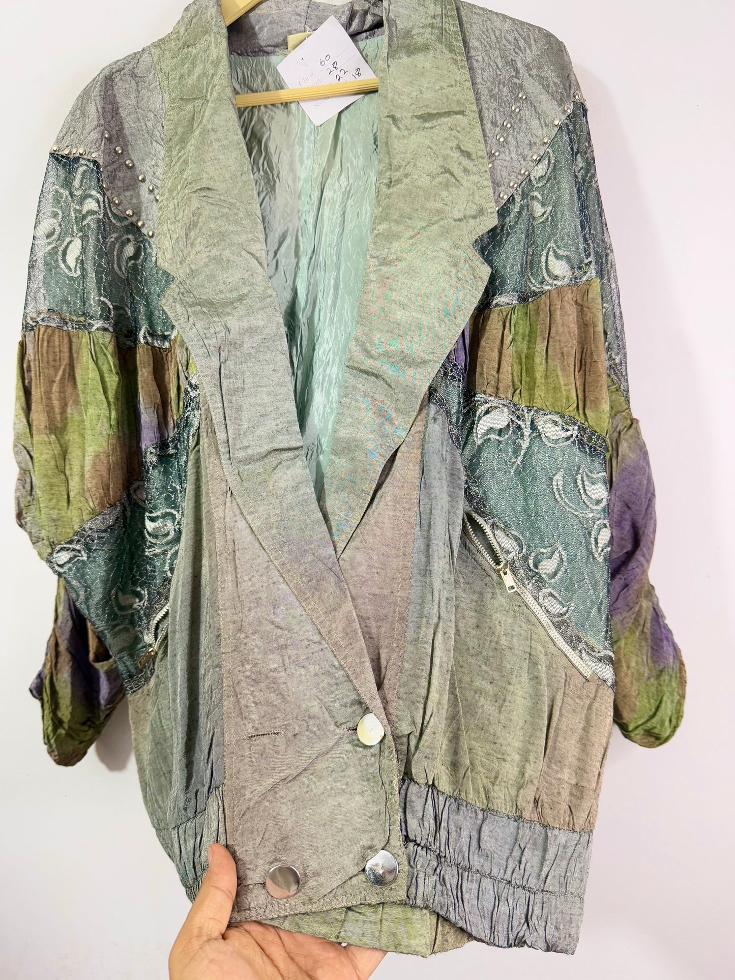 Silk Patch Embroidered Vintage Jacket