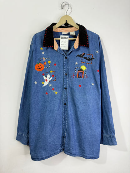 Embroidered Denim Shirt