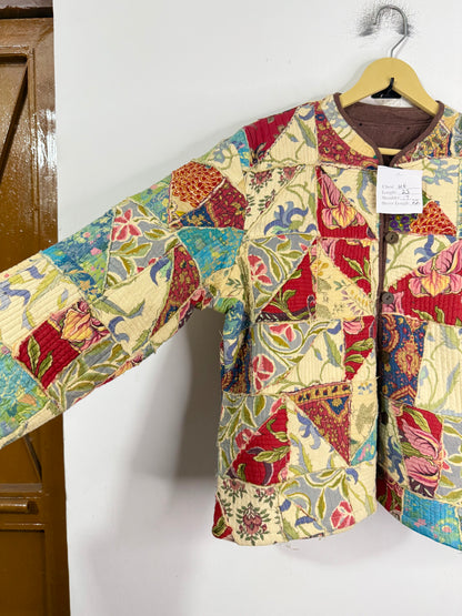 COTTON QUILTED PATCHWORK REVERSIBLE Vintage Jacket