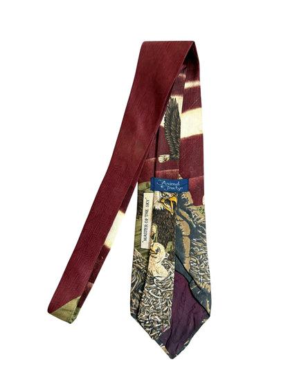 Animal Tracks Vintage Silk Tie