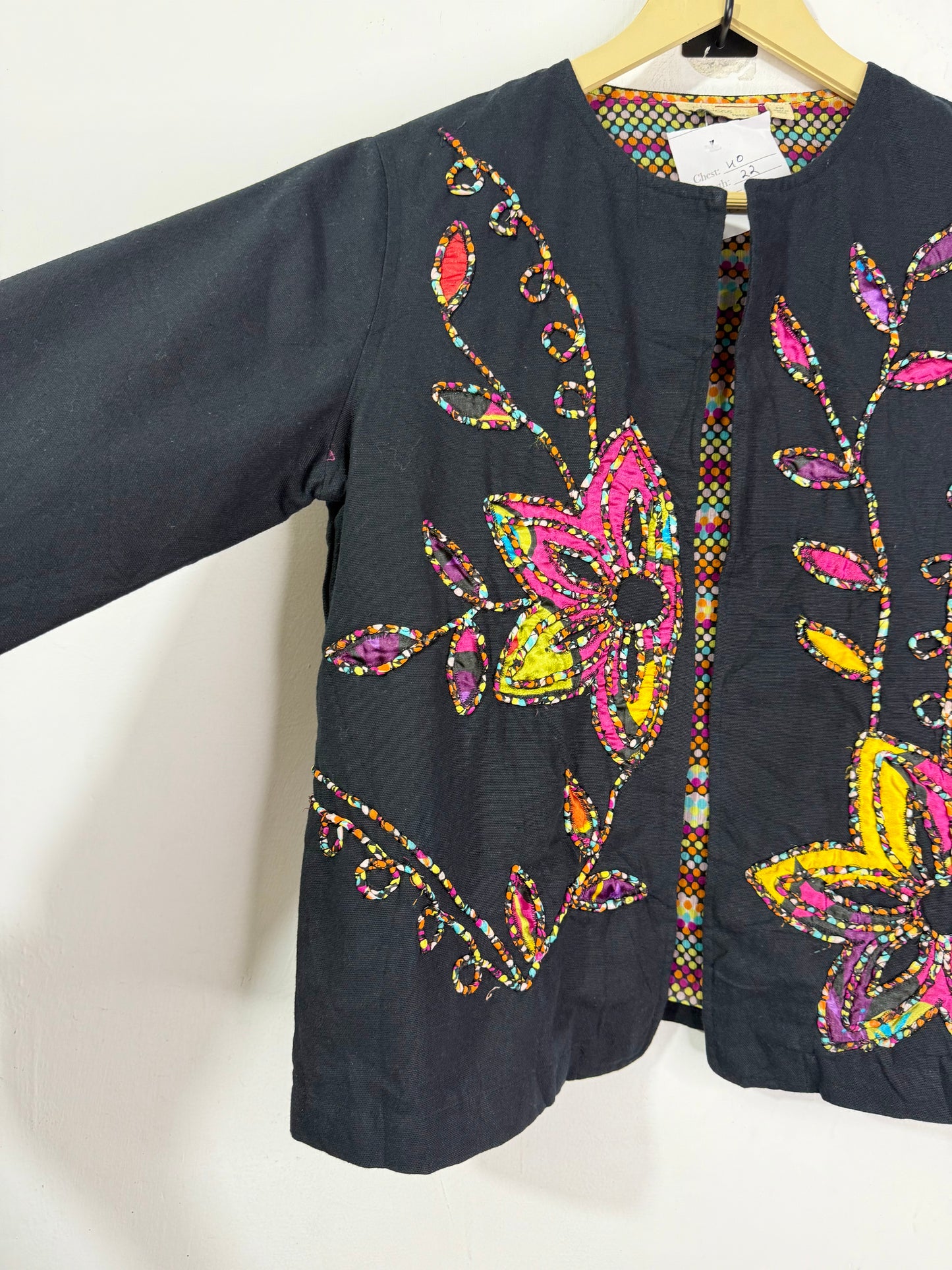 CHOICES PETITE Embroidered Vintage Jacket