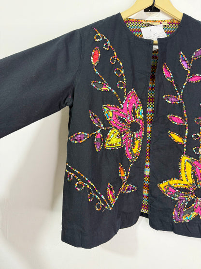 CHOICES PETITE Embroidered Vintage Jacket
