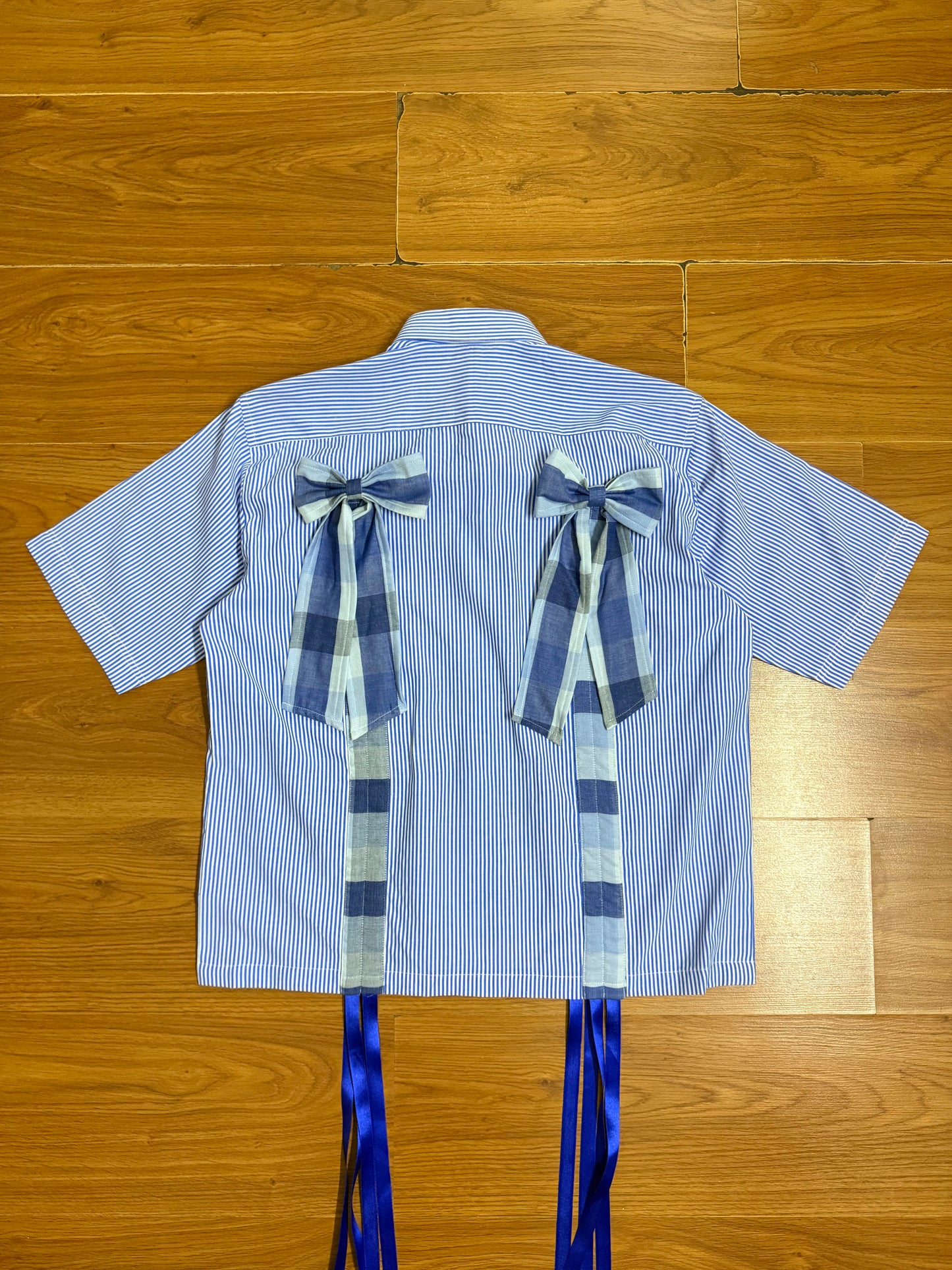 Blue Bow 100% Cotton Shirt