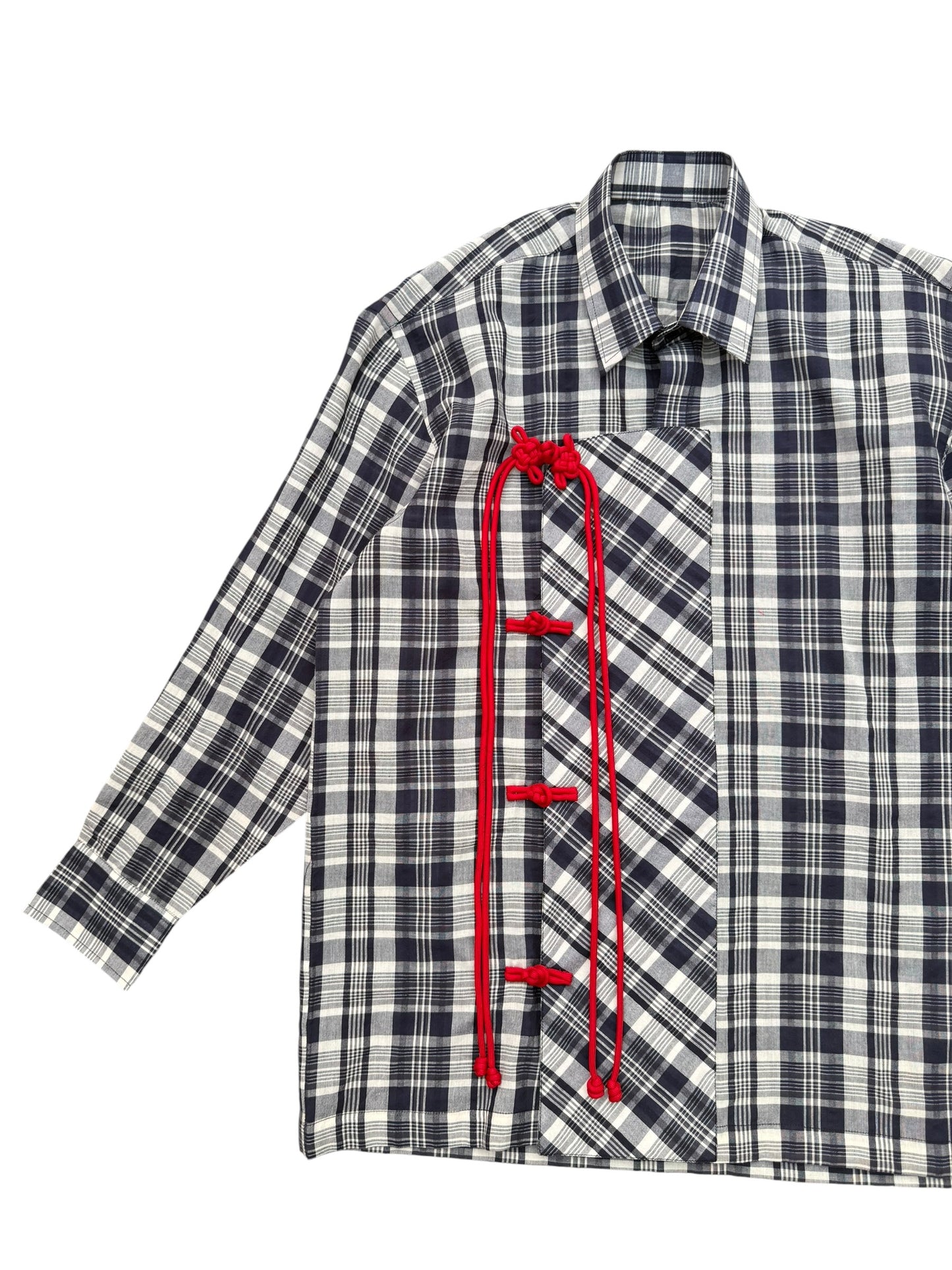 Cheongsam Black Check 100% Women’s Cotton Shirt