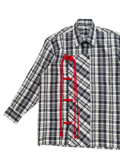 Cheongsam Black Check 100% Women’s Cotton Shirt