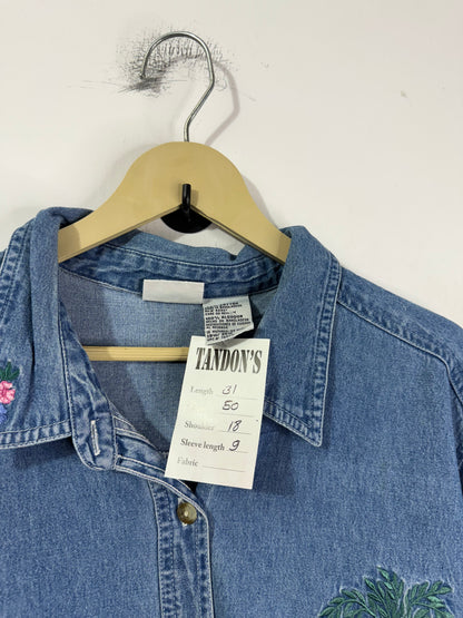 Embroidered Denim Shirt