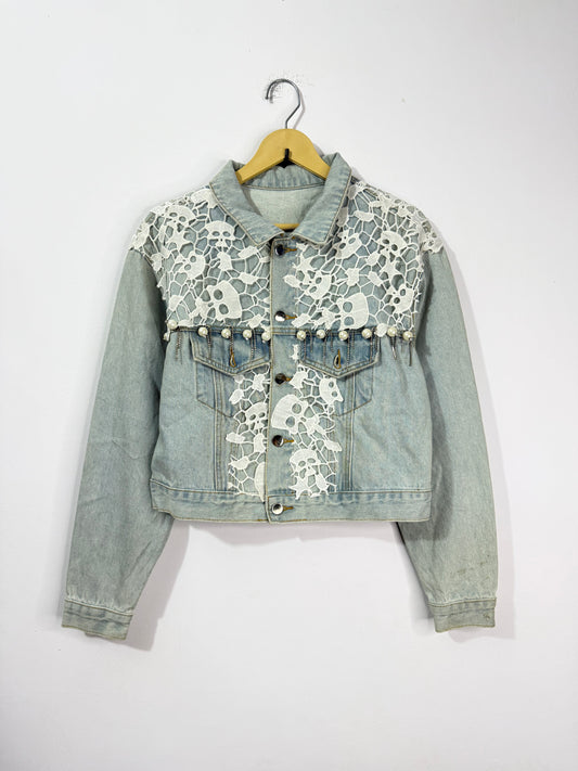 Customised net patch  Denim Jacket