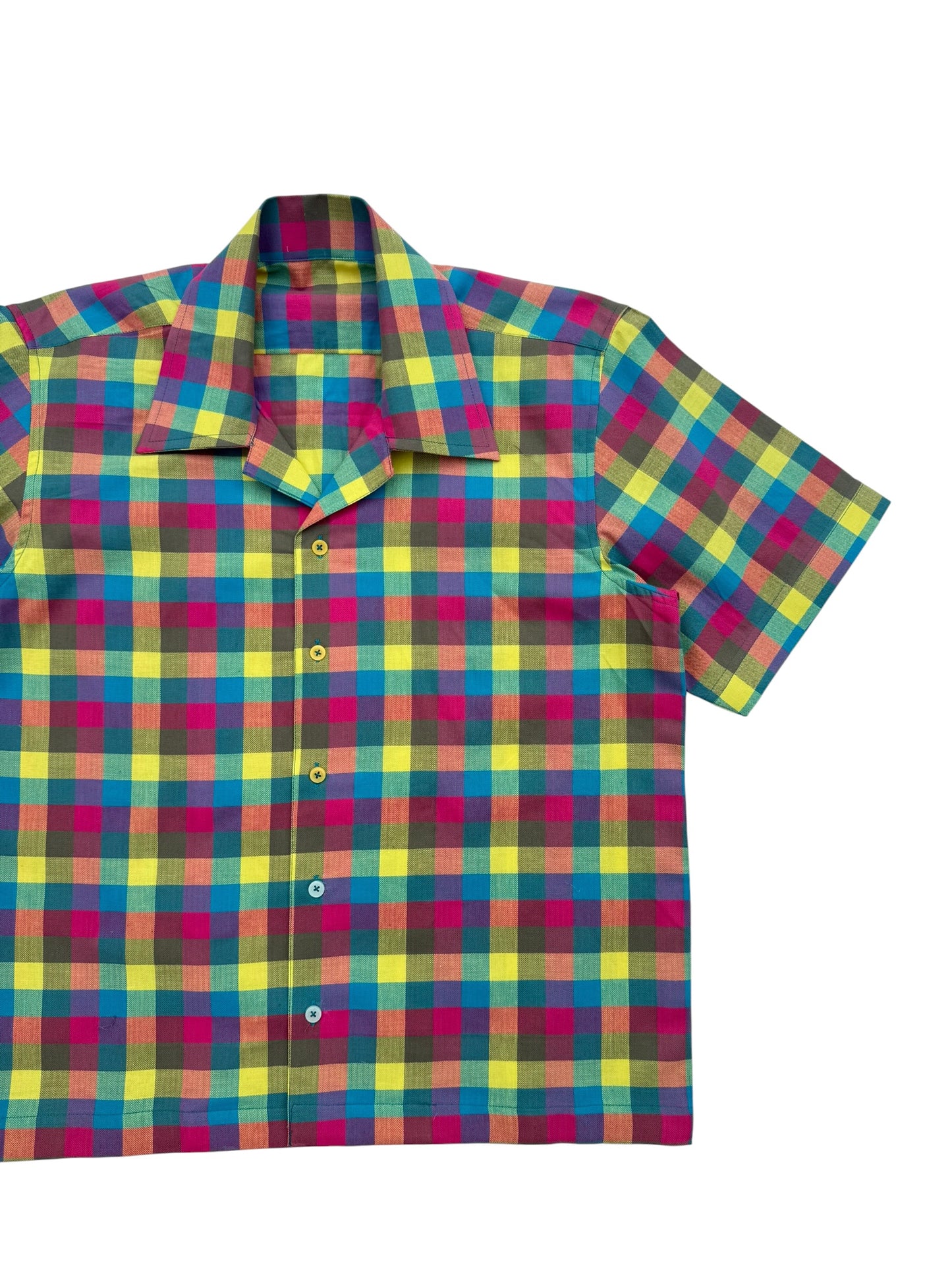 Color Block check 100% Cotton shirt