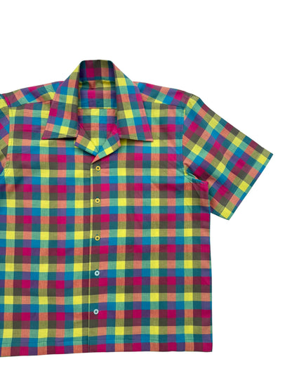Color Block check 100% Cotton shirt