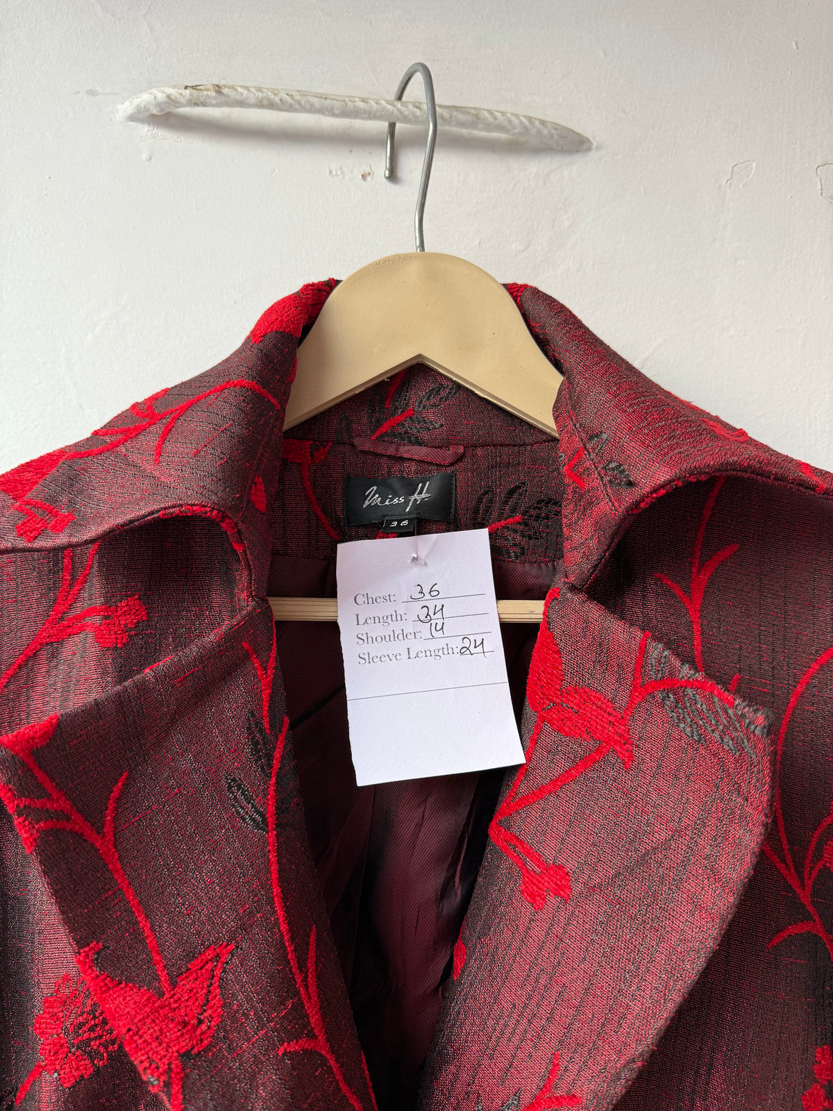 Long Jacquard vintage Jacket
