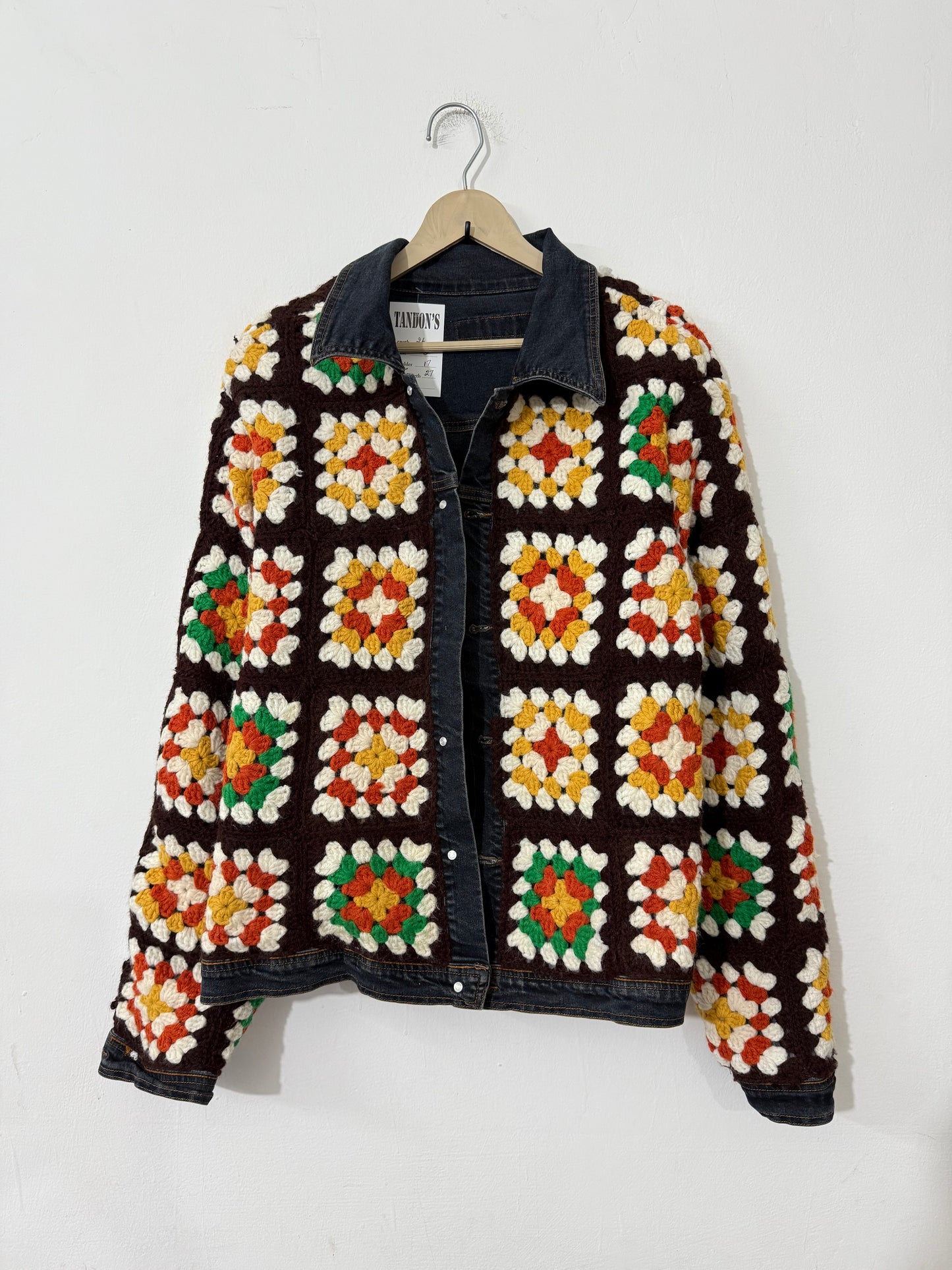 Reversible Denim Crochet Jacket