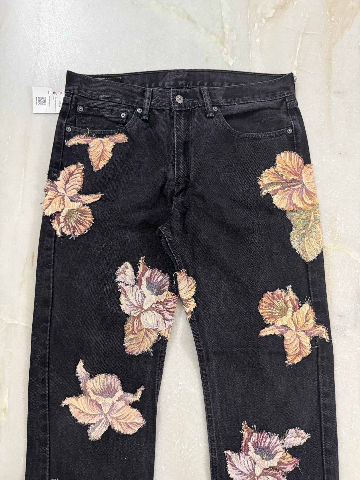 Levis Strauss & Co. tapestry patch handmade Jeans