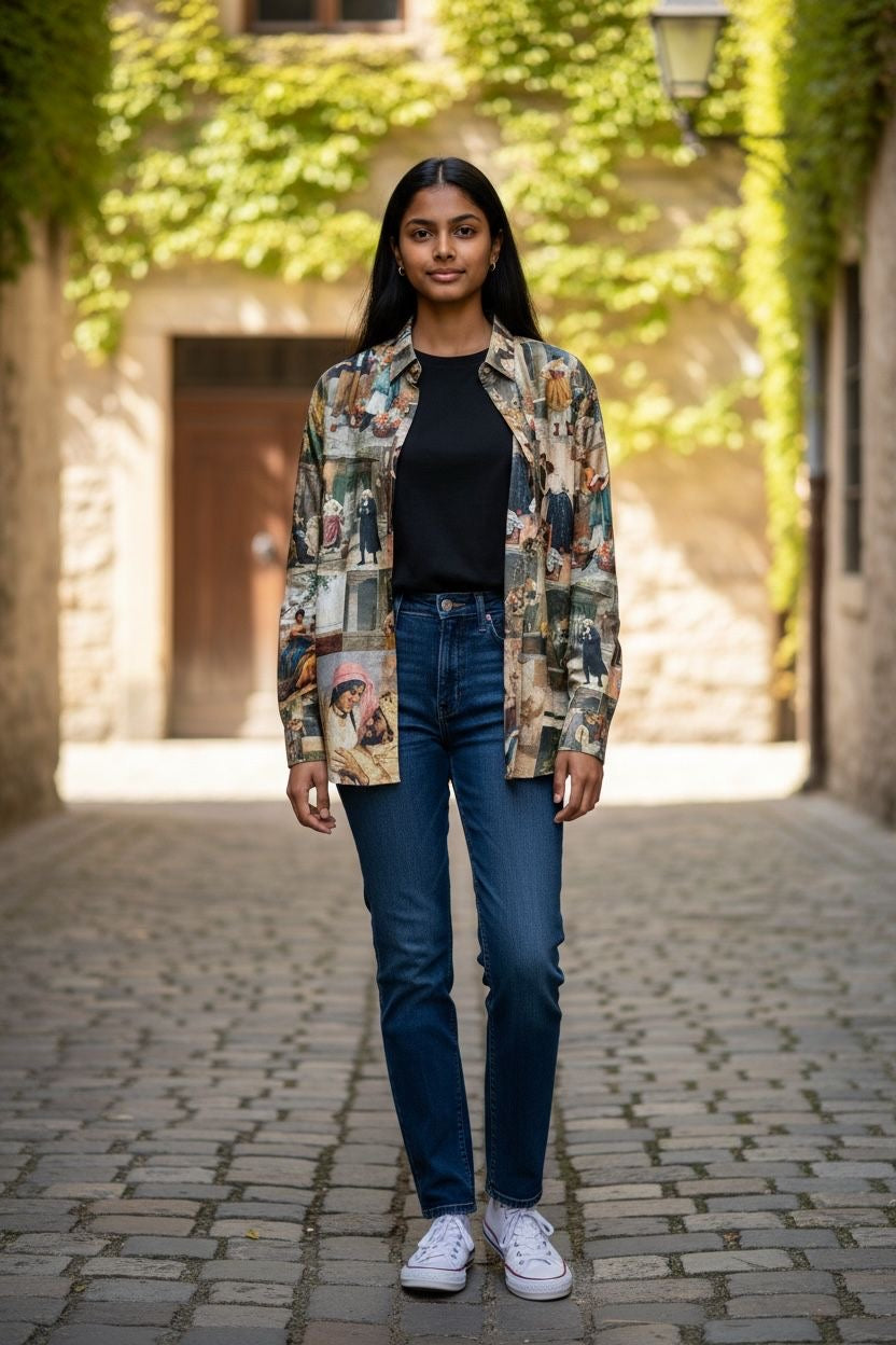 La Scène 100% Mango Silk Shirt
