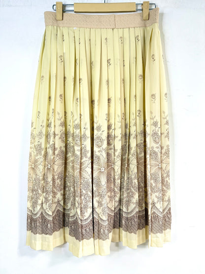 Floral shaded flared skirt