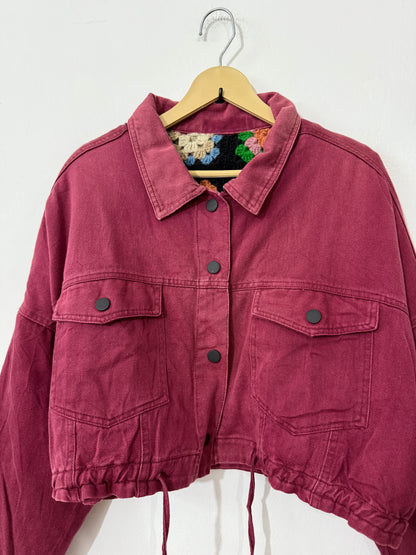 Reversible Denim Crochet Jacket
