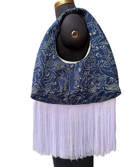 Handmade Indigo Drift Fringe Bag