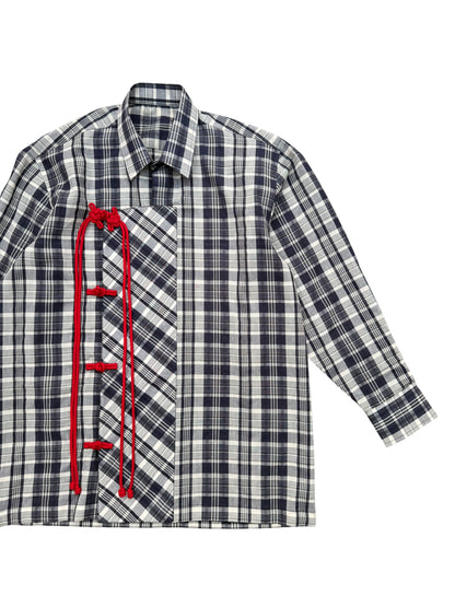 Cheongsam Black Check 100% Women’s Cotton Shirt