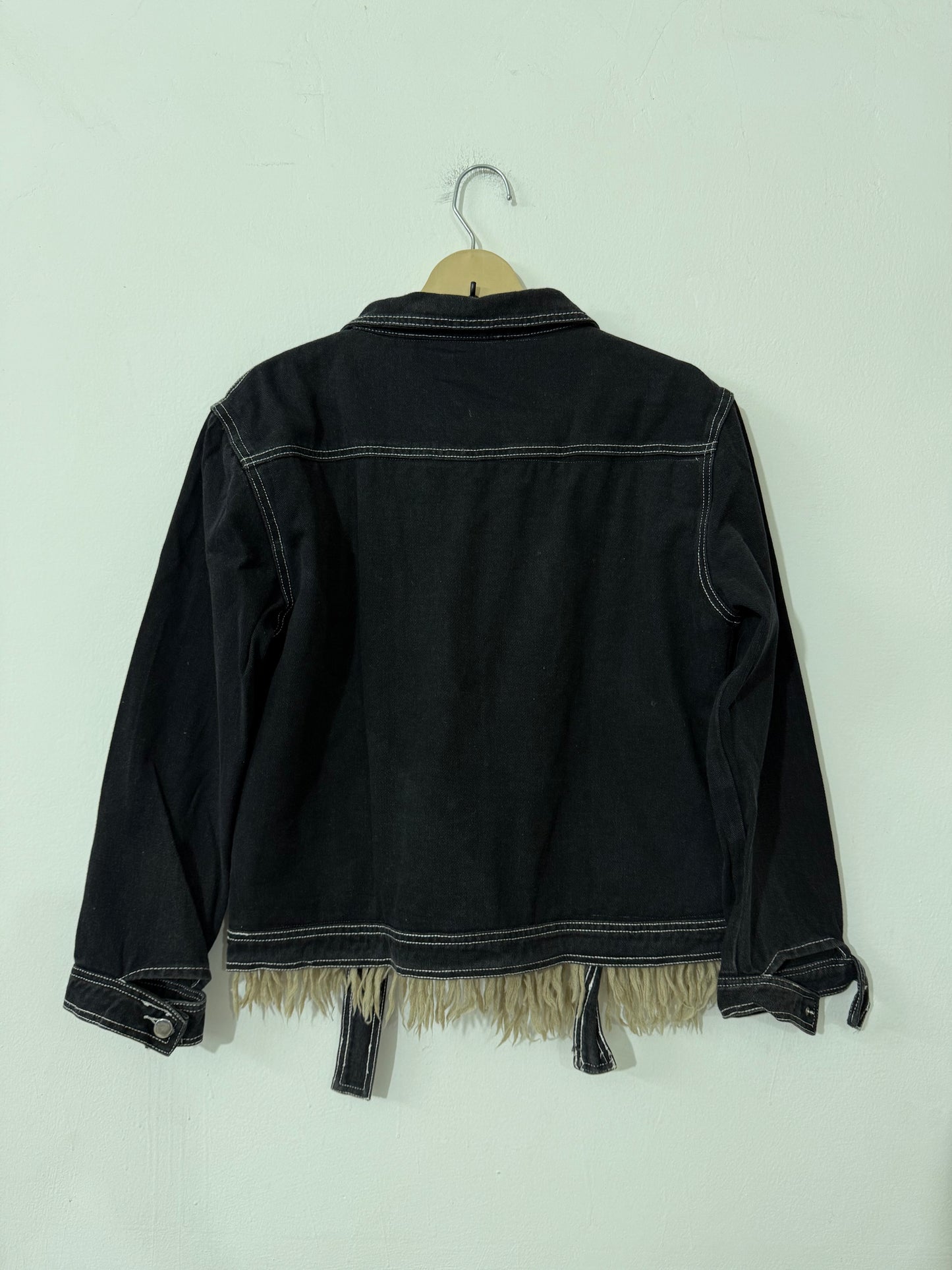 Reversible Denim Crochet Jacket