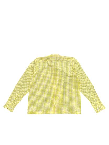 Cheongsam yellow check100% Cotton Shirt