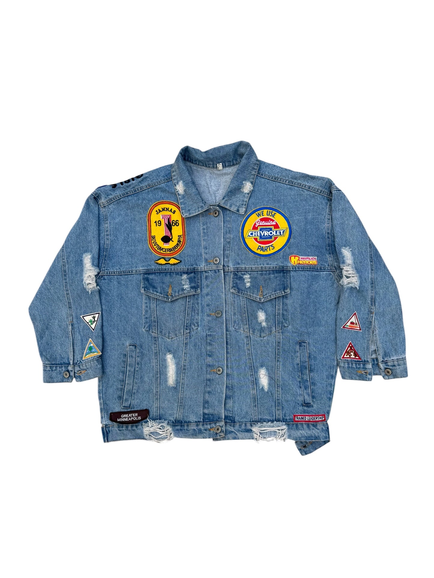 Upcycled patches Denim Jacket