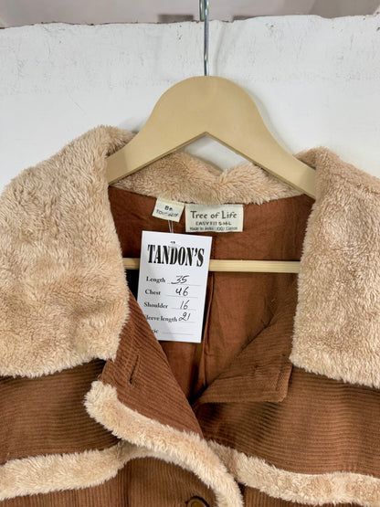 Tree of Life cotton  Jacket with Fur collar