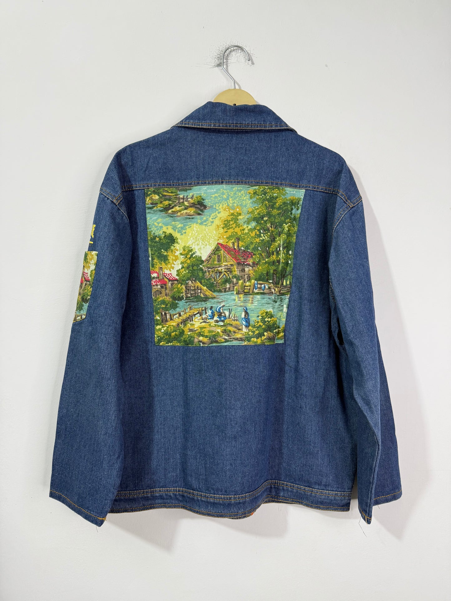 Customised tapestry patch Denim Jacket