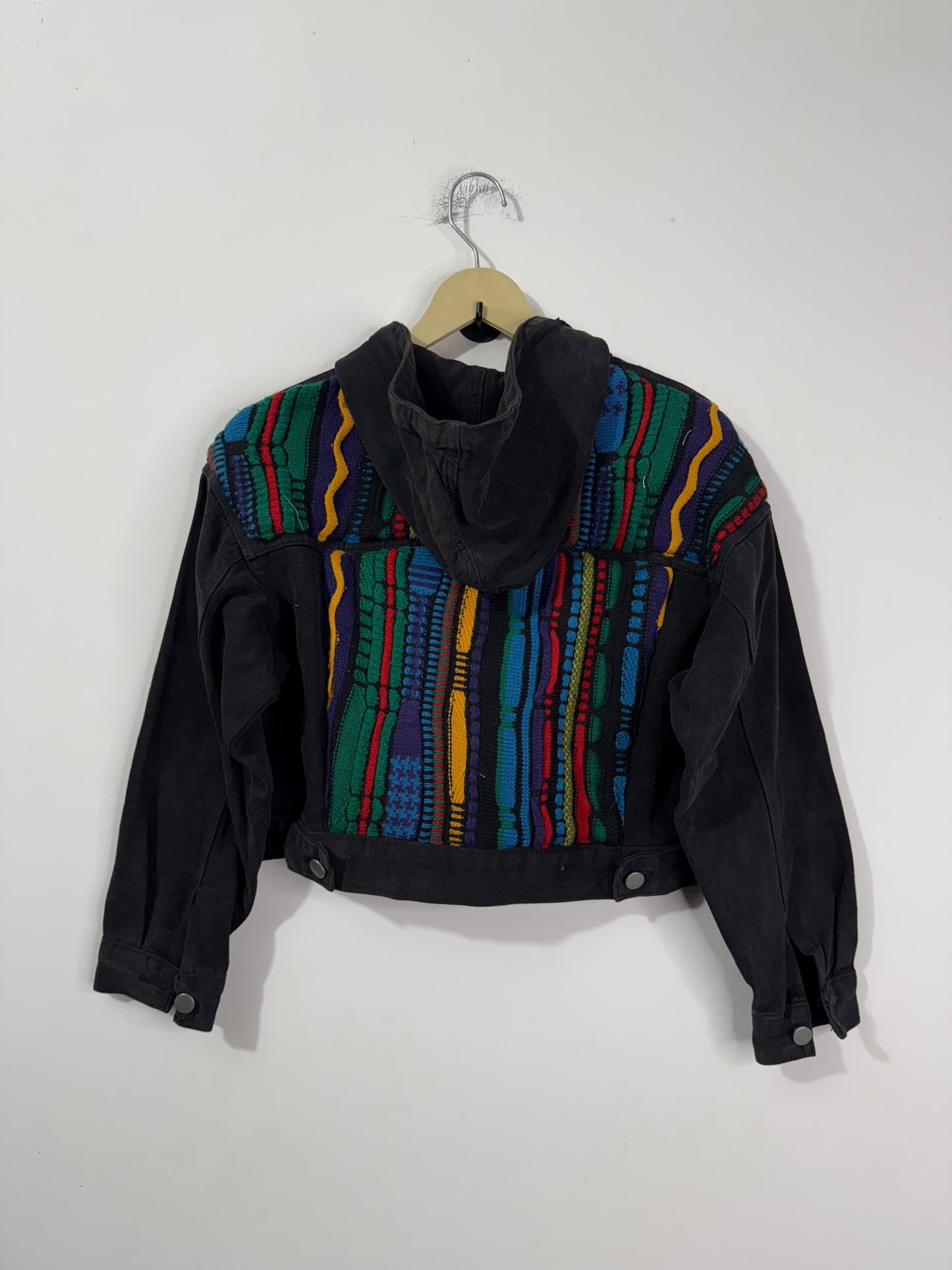 Customised Woollen patch Denim Jacket