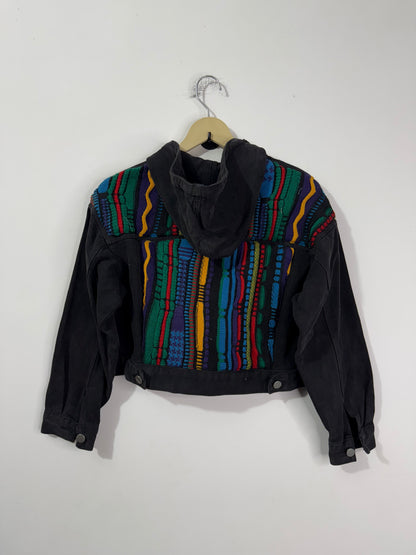 Customised Woollen patch Denim Jacket
