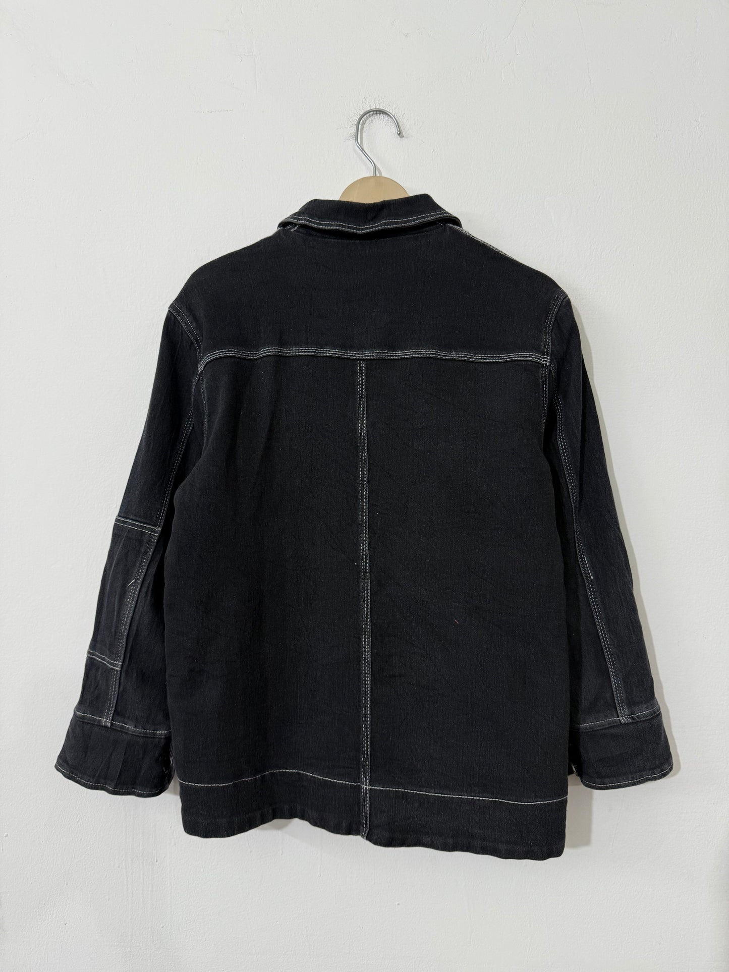 Reversible Denim Crochet Jacket